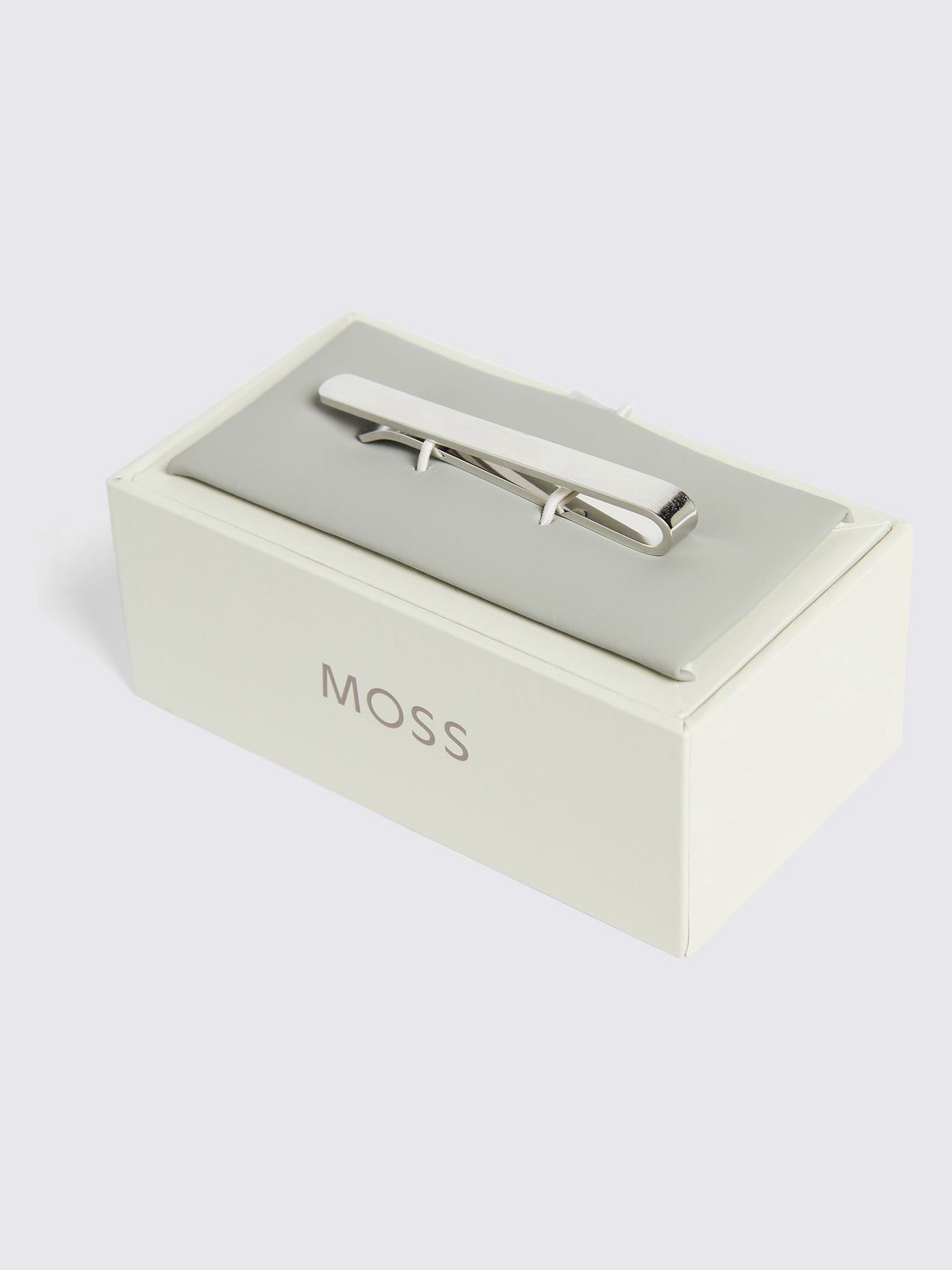 seraphine MOSS Brushed Silver Tone Tie Bar