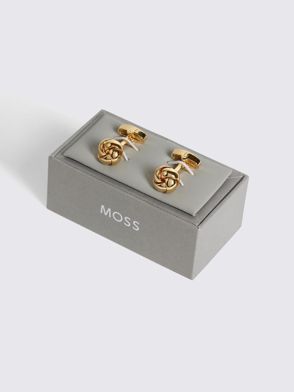 seraphine MOSS Gold Tone Knot Cufflinks