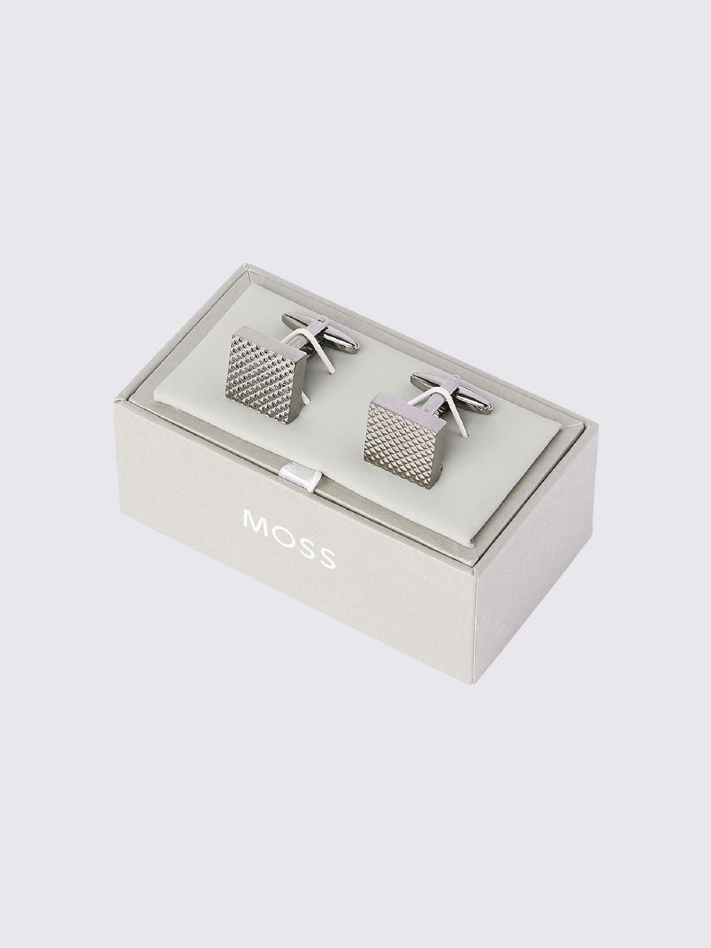 seraphine MOSS Gunmetal Textured Cufflinks