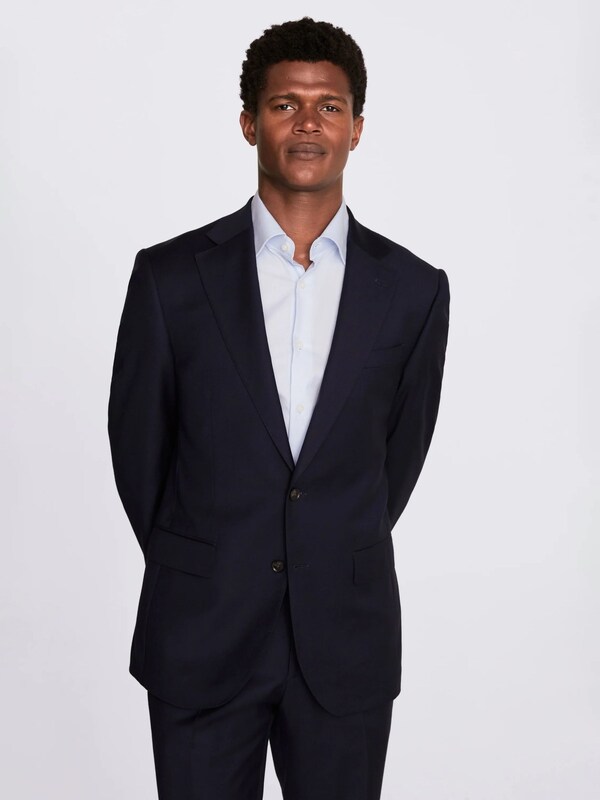 Seraphine MOSS Navy Regular Fit Twill Suit Jacket