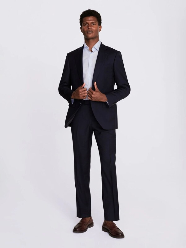 Seraphine MOSS Navy Regular Fit Twill Suit Jacket