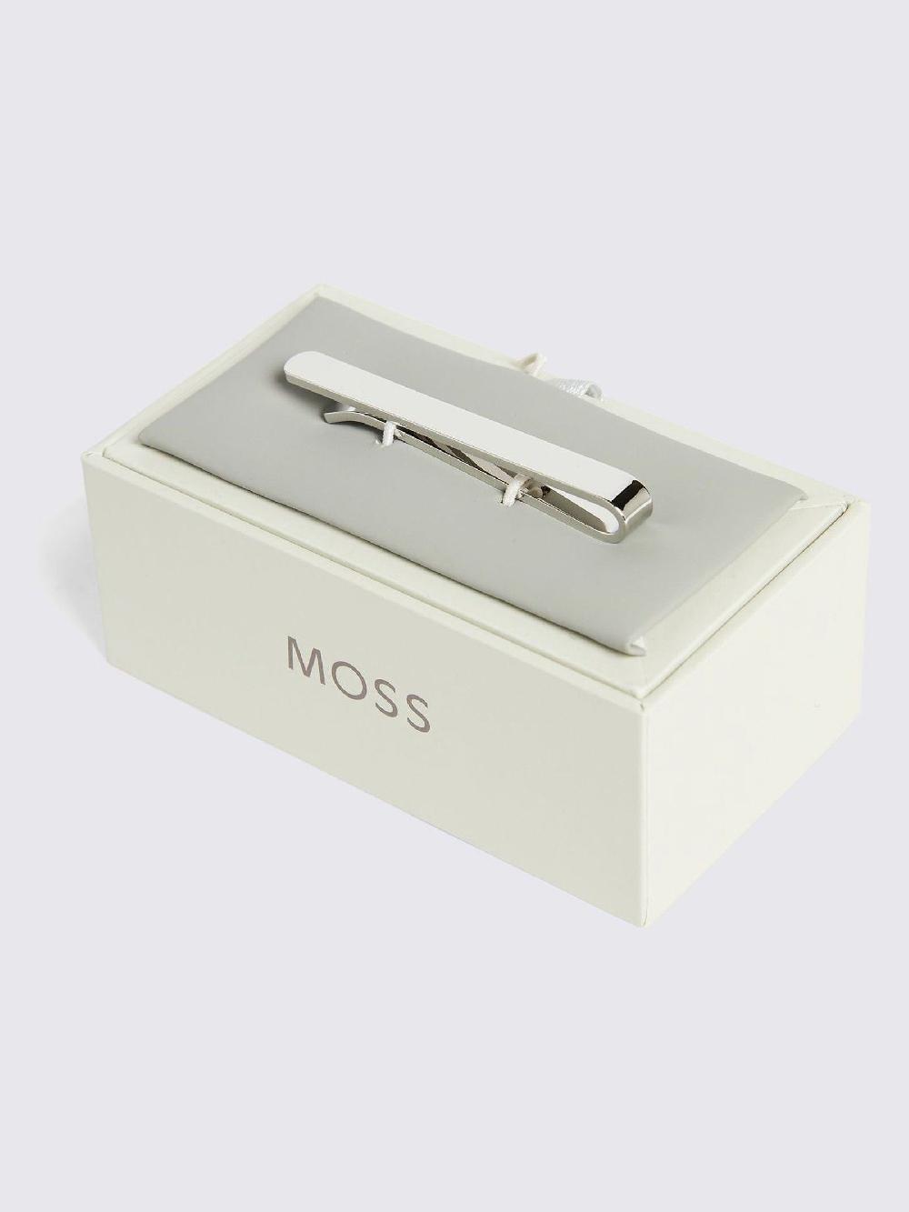 seraphine MOSS Silver Tone Tie Bar