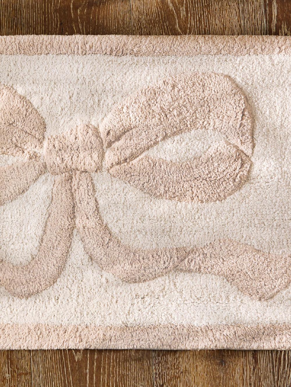 seraphine Natural Bow Bath Mat