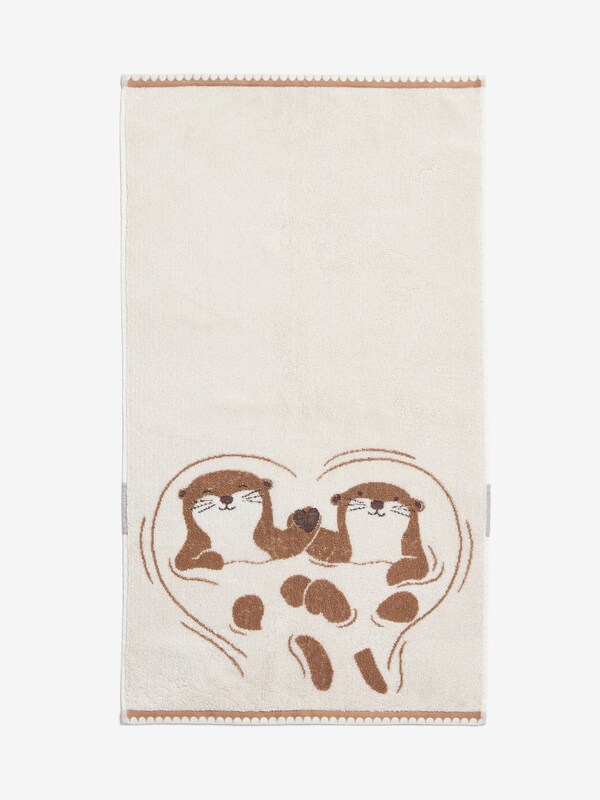 Seraphine Natural Otter Heart Towel