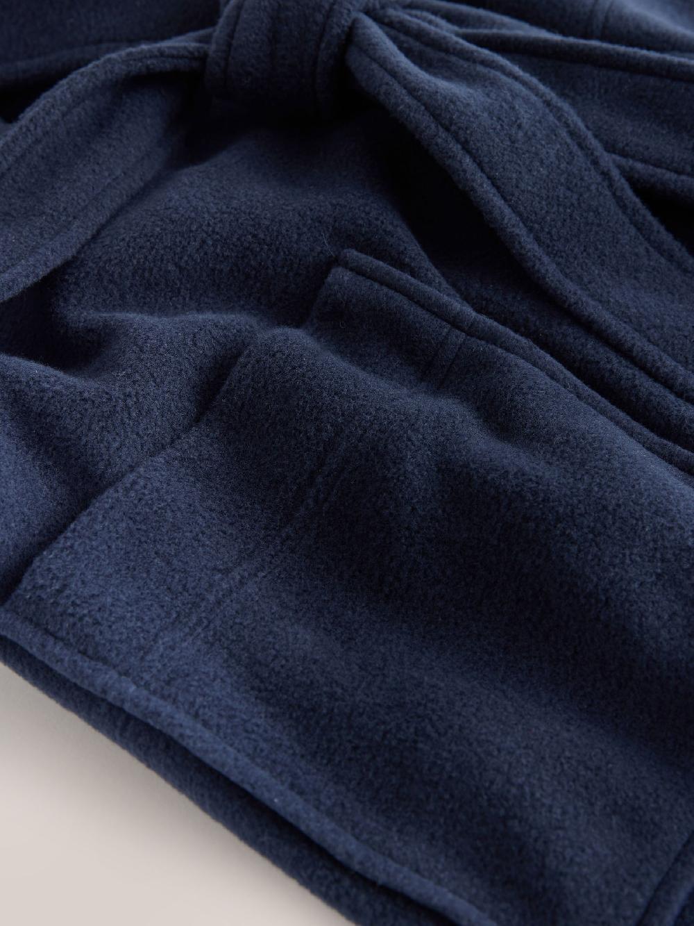 seraphine Navy Blue Fleece Dressing Gown