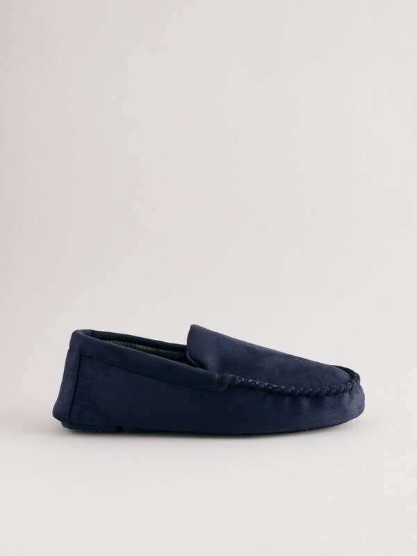 Seraphine Navy Blue Moccasin Slippers