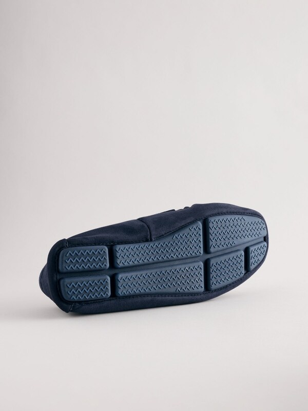 Seraphine Navy Blue Moccasin Slippers