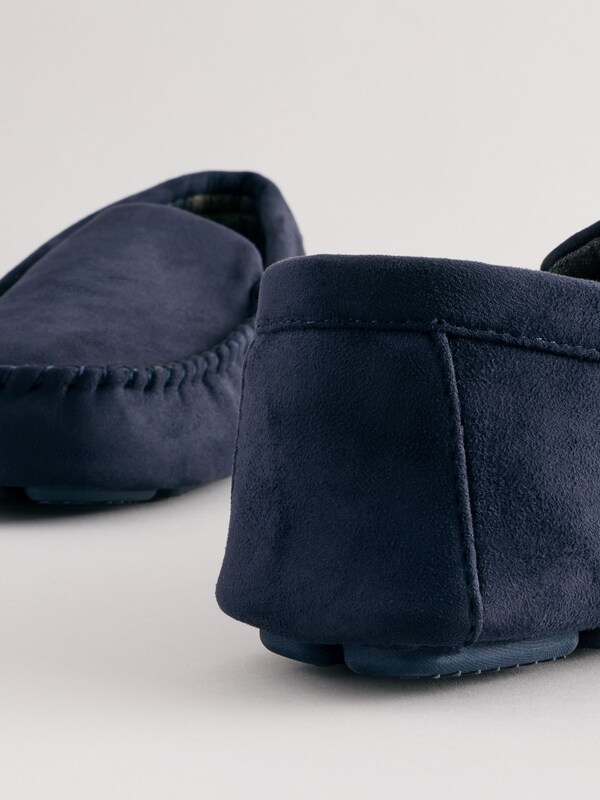 Seraphine Navy Blue Moccasin Slippers