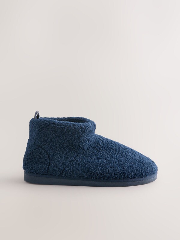 Seraphine Navy Borg Boot Slippers