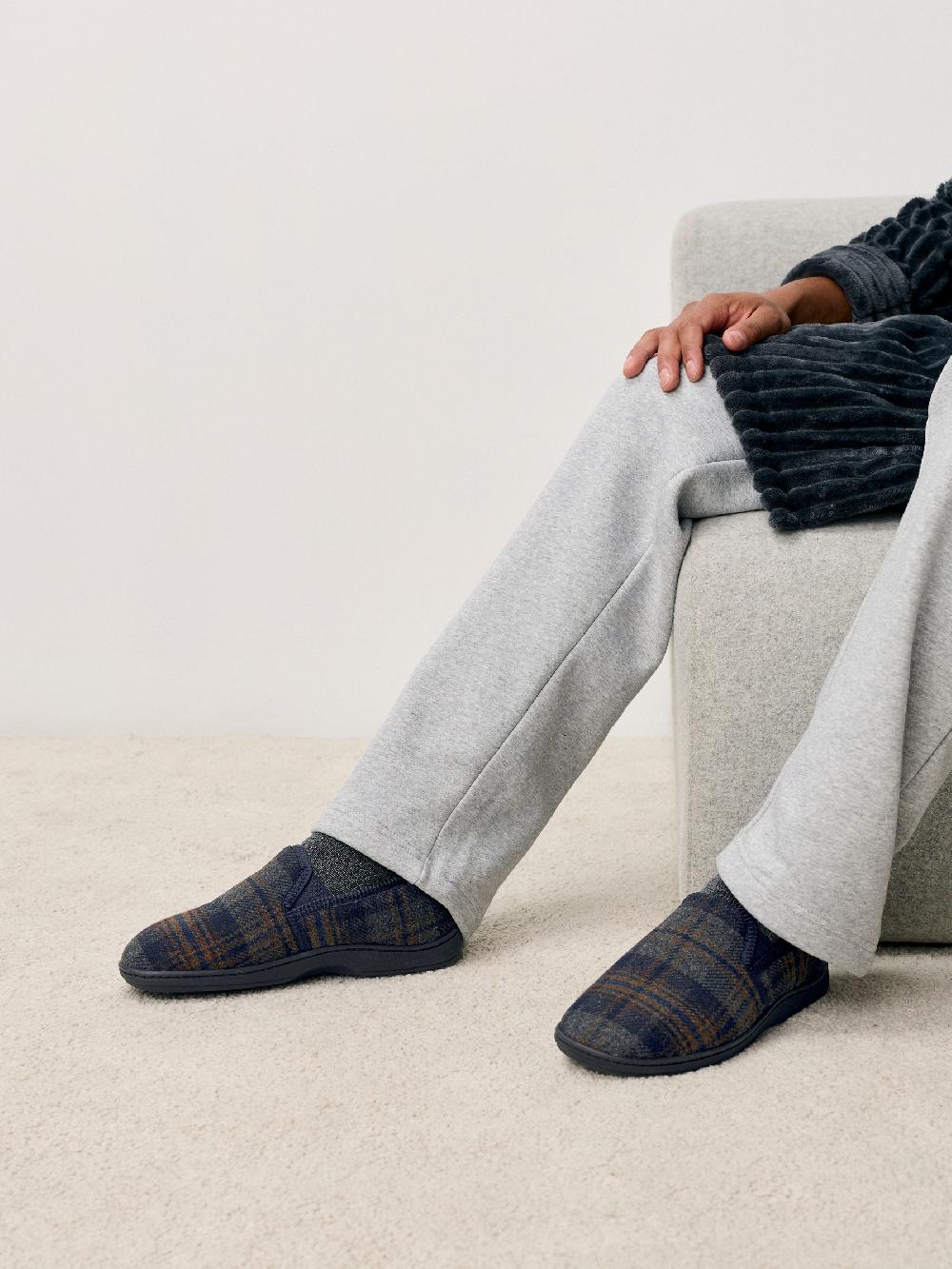 seraphine Navy Closed Back Slippers