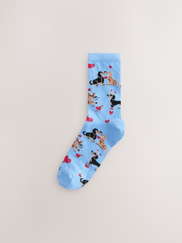 Seraphine Navy/Grey Dog Heart Ankle Socks 4 Pack
