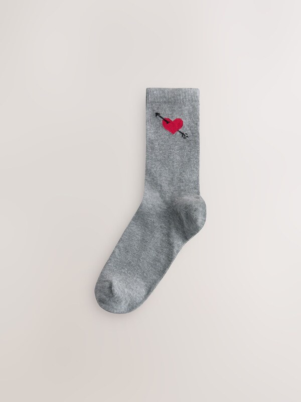 Seraphine Navy/Grey Dog Heart Ankle Socks 4 Pack