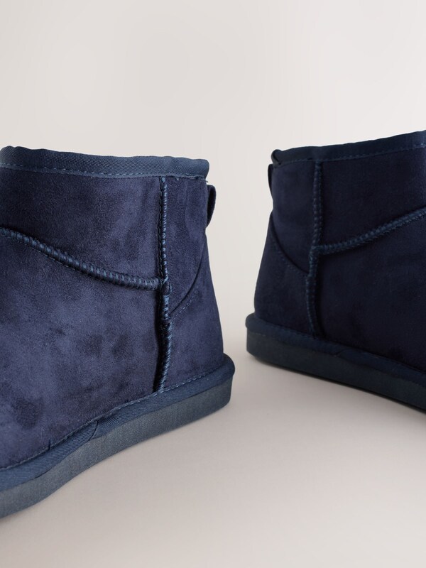 Seraphine Navy Microsuede Boot Slippers