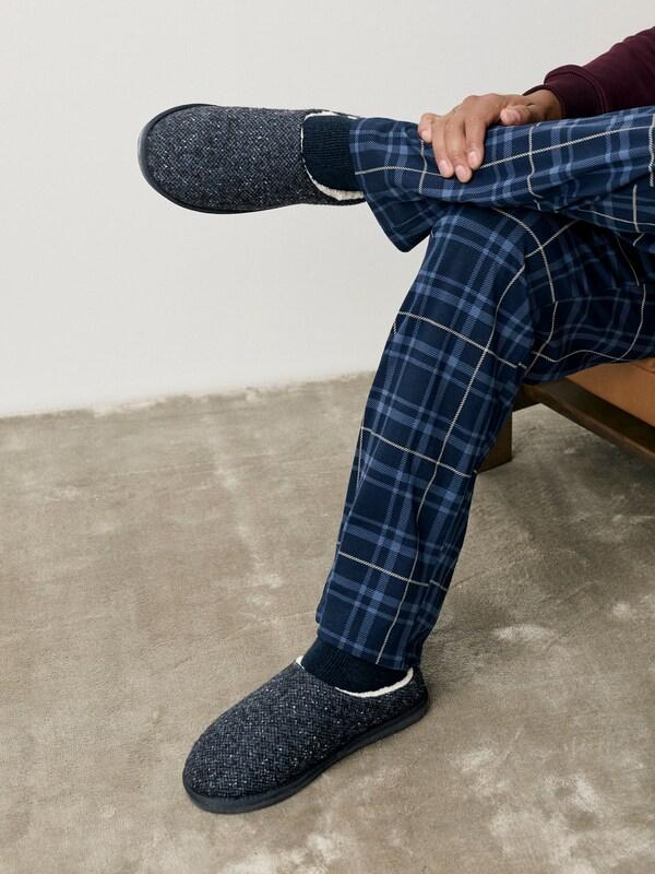 Seraphine Navy Patterned Slippers