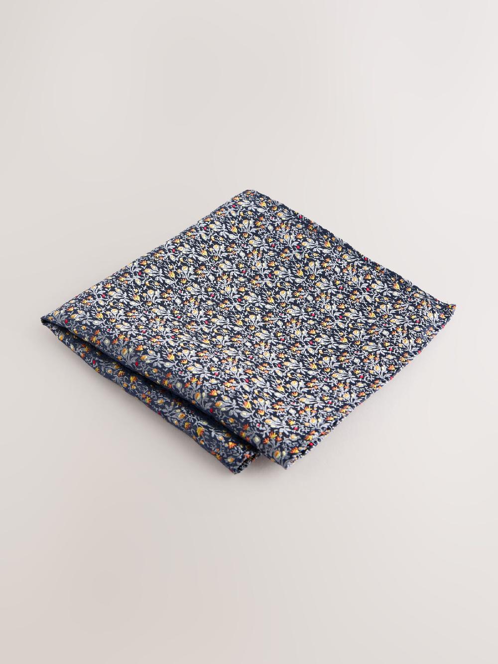 seraphine Navy Tie and Pocket Square Set