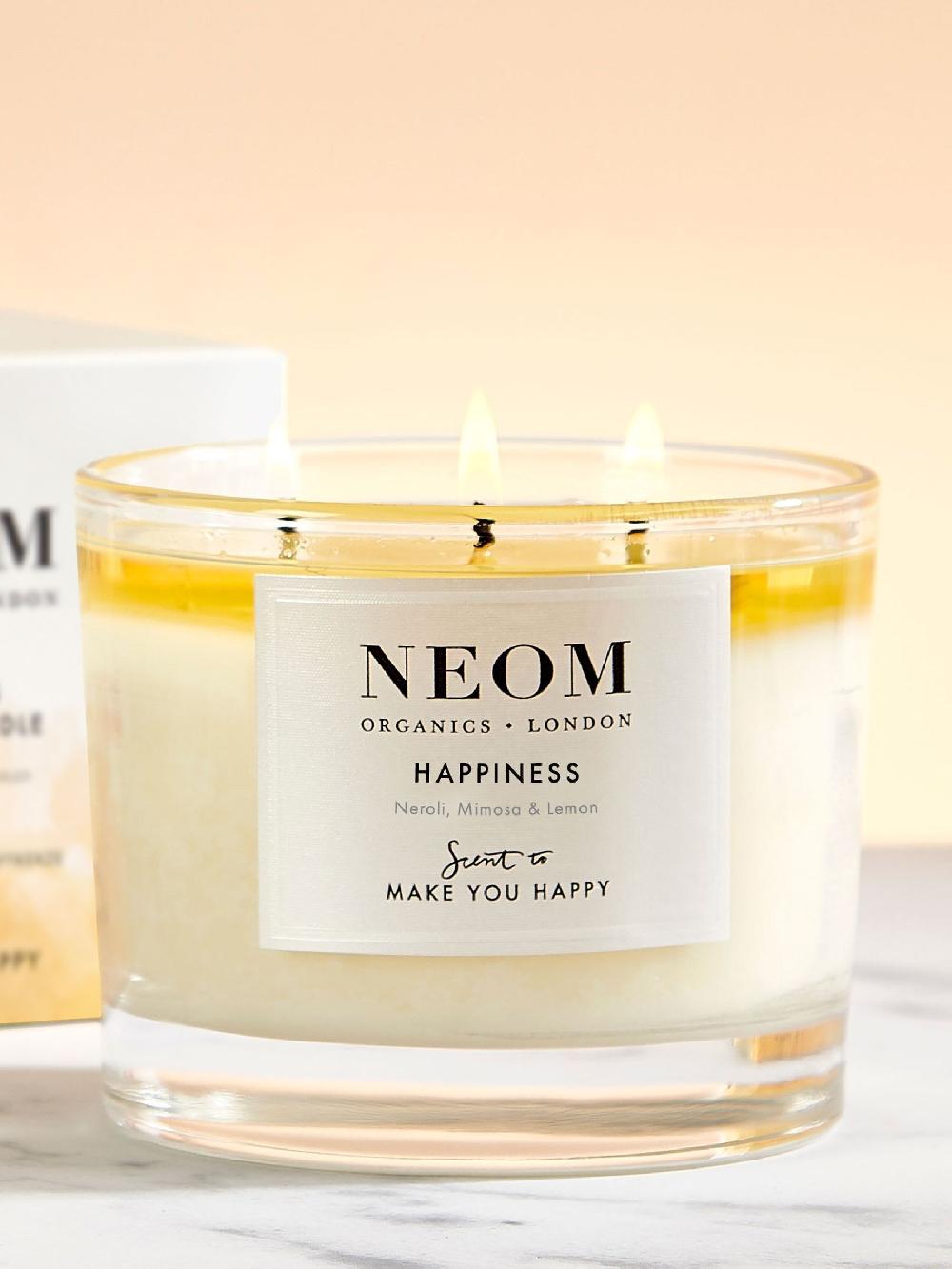 seraphine NEOM Happiness Scented Candle 3 Wick