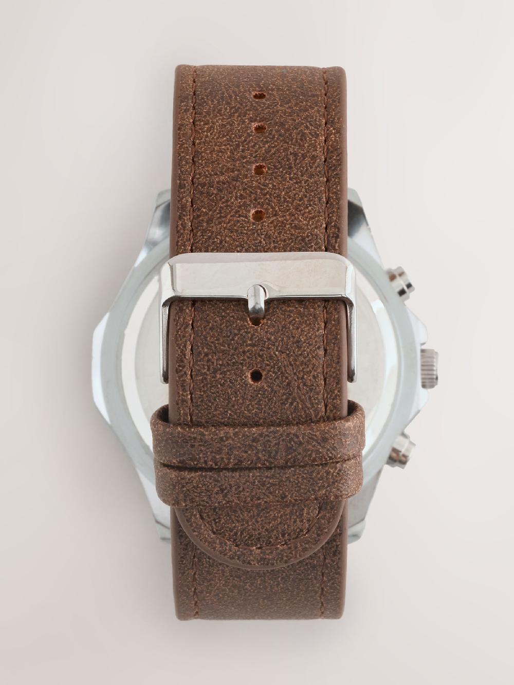 seraphine Neutral Brown Strap Watch
