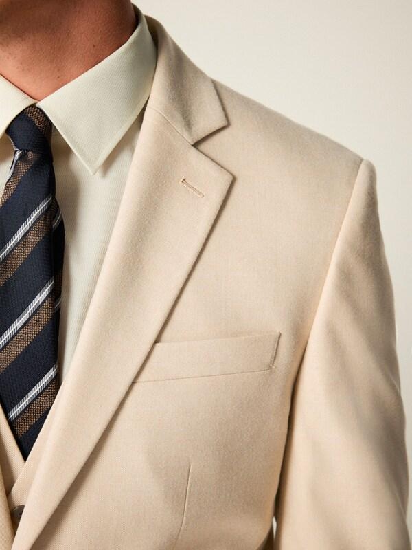 Seraphine Neutral Slim Fit Flannel Suit Jacket