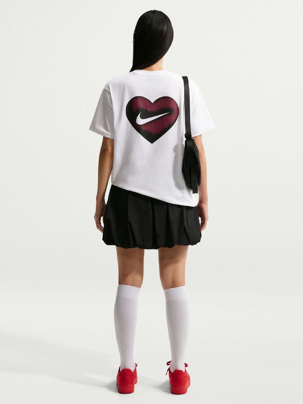 seraphine Nike White Heart Boxy T-Shirt