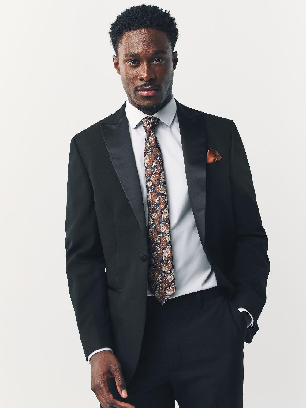 seraphine Orange Tie and Pocket Square Set