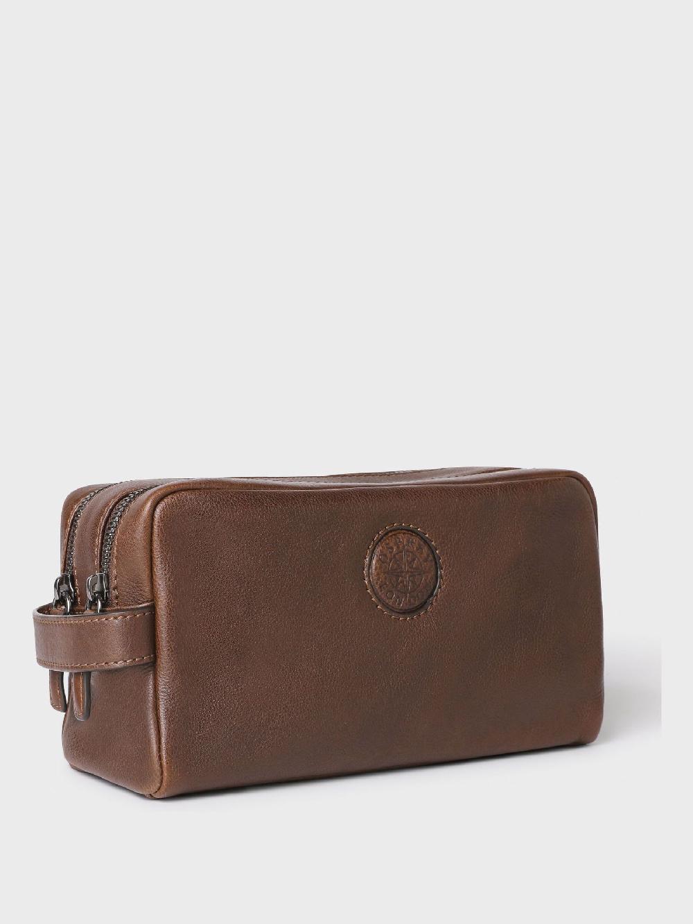seraphine Osprey London Brown The Compass Wash Bag