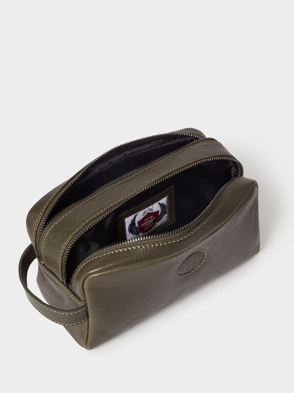 Seraphine Osprey London Green The Compass Wash Bag