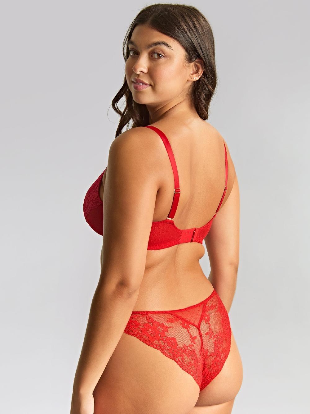 seraphine Panache Red Heidi Plunge Wired Bra
