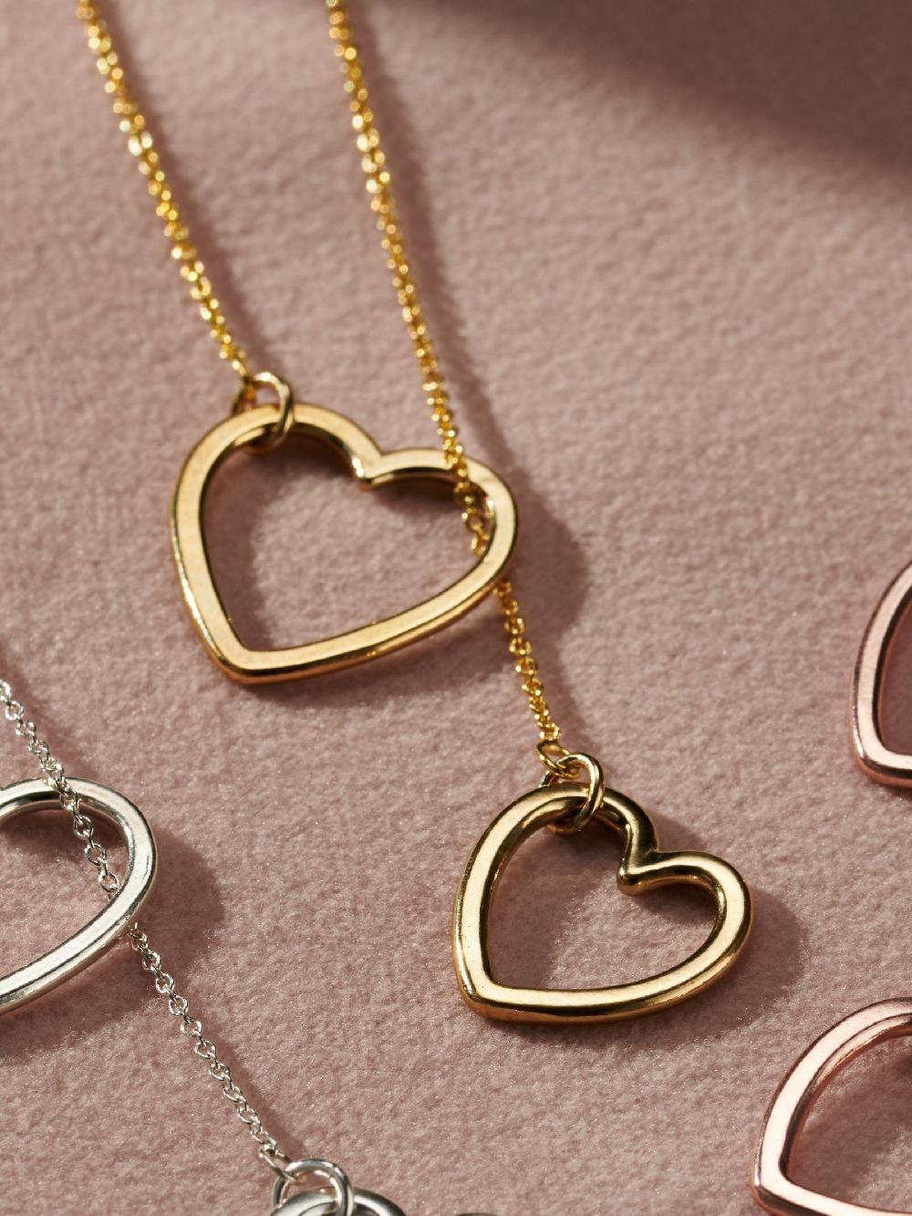 seraphine Personalised Heart Lariat Necklace