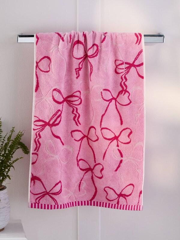 Seraphine Pink Bow 100% Cotton Towel