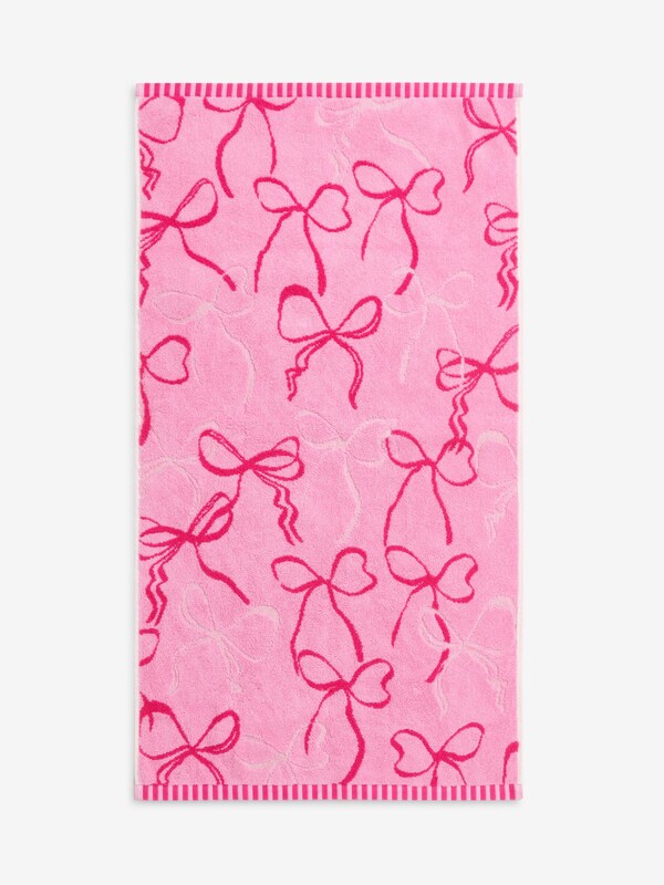 Seraphine Pink Bow 100% Cotton Towel