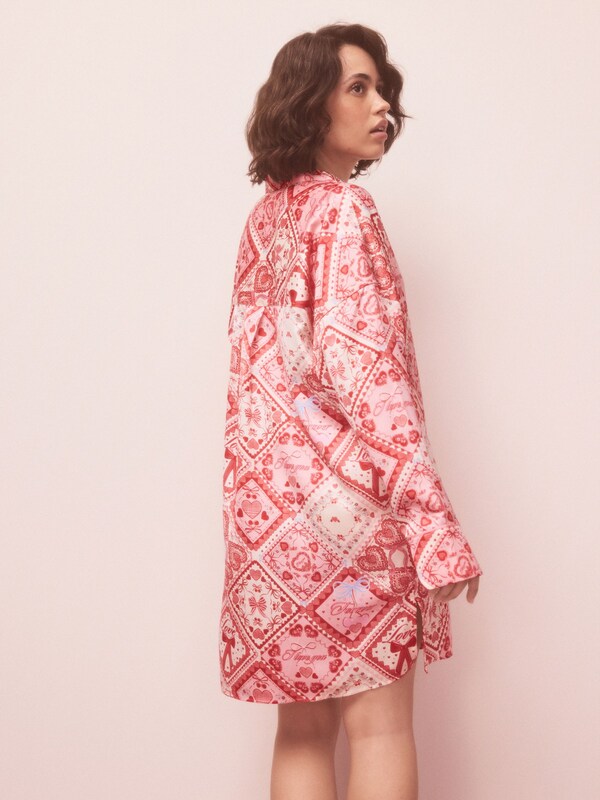 Seraphine Pink Bows Satin Nightshirt