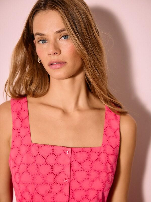 Seraphine Pink Broderie Heart Dress