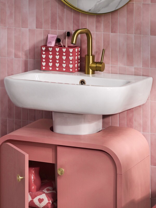 Seraphine Pink Chequerboard Heart Storage Tray