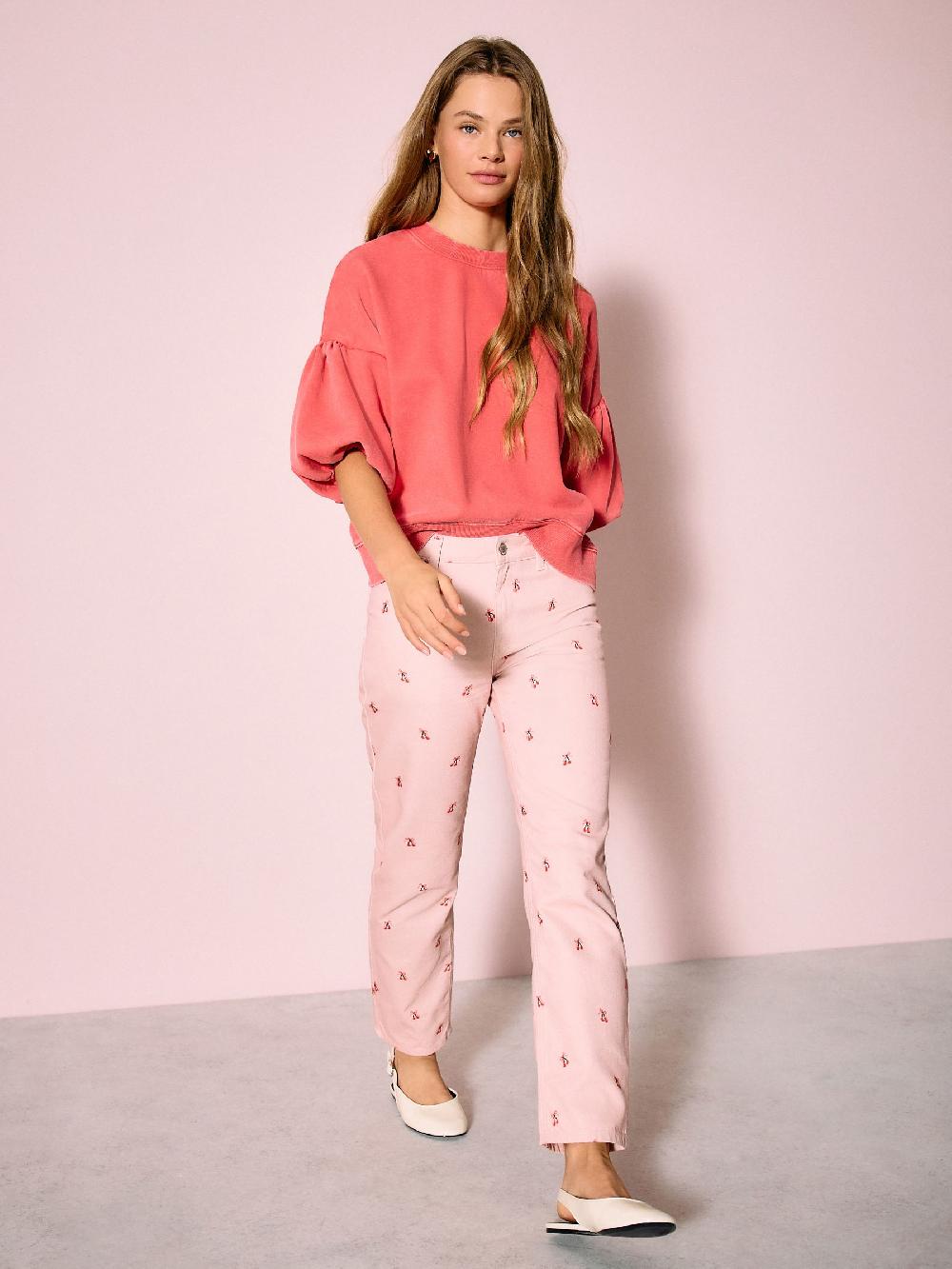 seraphine Pink Cherry Straight Leg Jeans