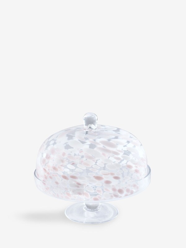 Seraphine Pink Confetti Cloche Cake Glass Stand