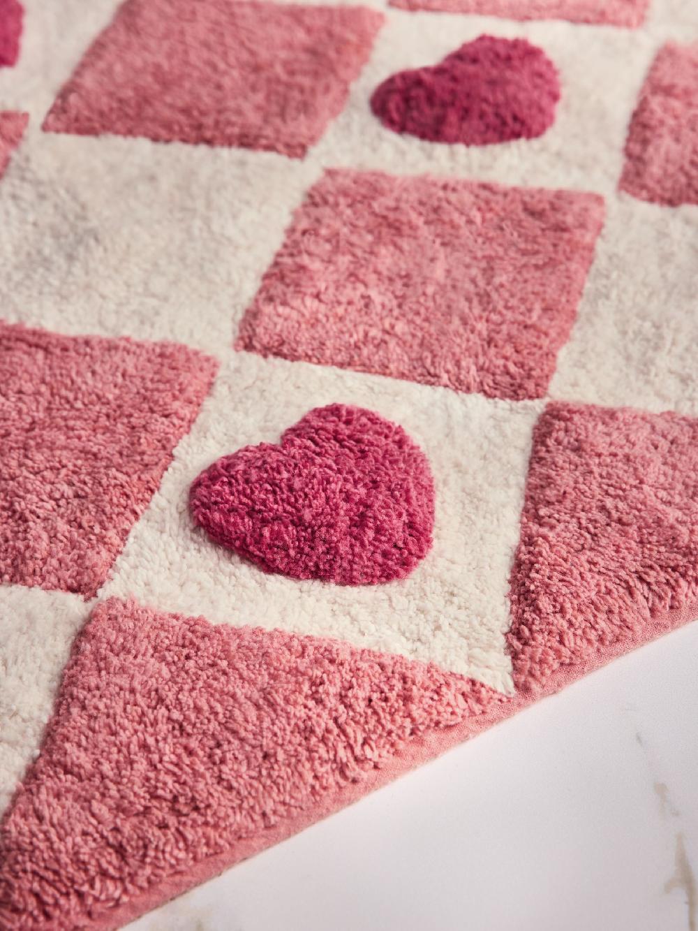 seraphine Pink Heart Bath Mat