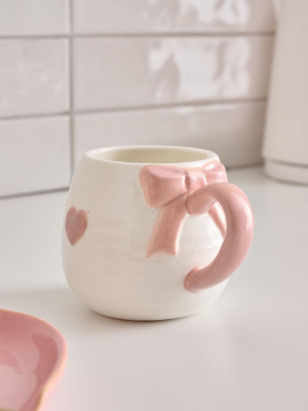seraphine Pink Heart Bow Mug