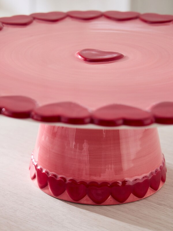 Seraphine Pink Heart Cake Stand