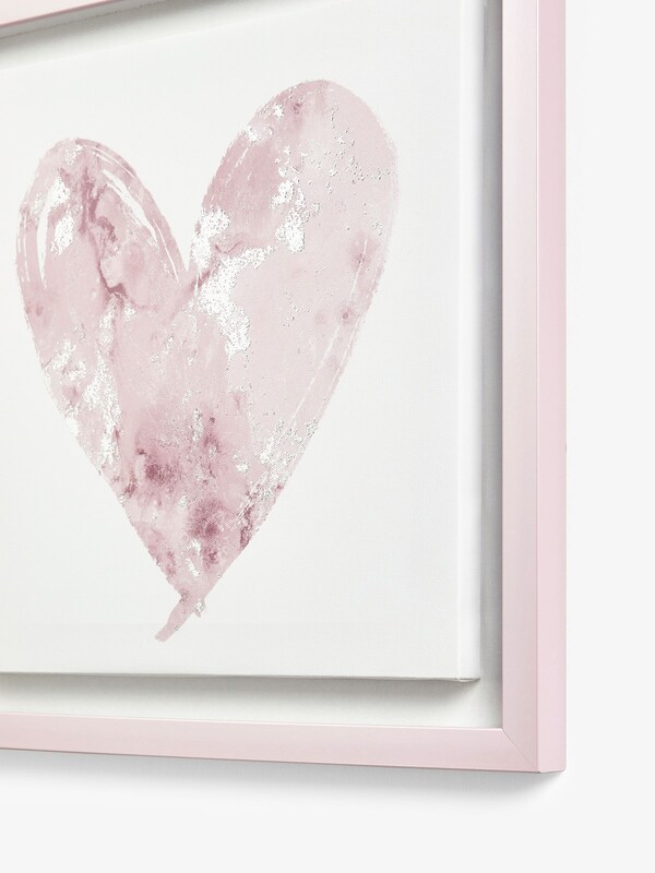 Seraphine Pink Heart Framed Canvas Wall Art