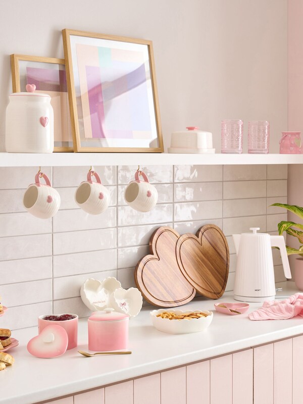 Seraphine Pink Heart Shaped Butter Dish