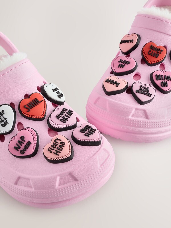 Seraphine Pink Heart Slipper Clogs