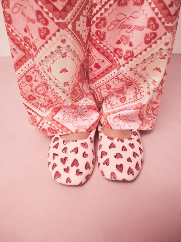 Seraphine Pink Hearts Ballet Slippers