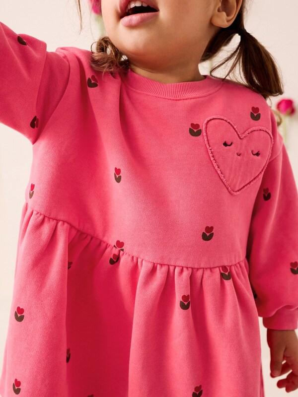 Seraphine Pink Hearts Sweat Dress (3mths-7yrs)