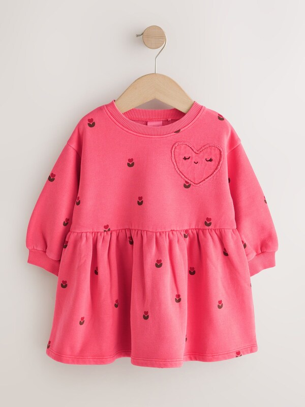 Seraphine Pink Hearts Sweat Dress (3mths-7yrs)