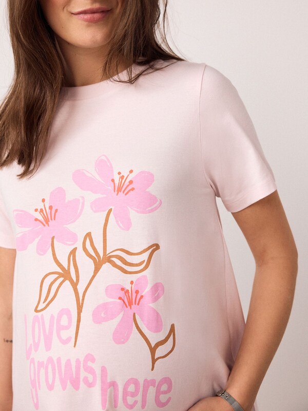 Seraphine Pink Maternity Oversized Graphic T-Shirt