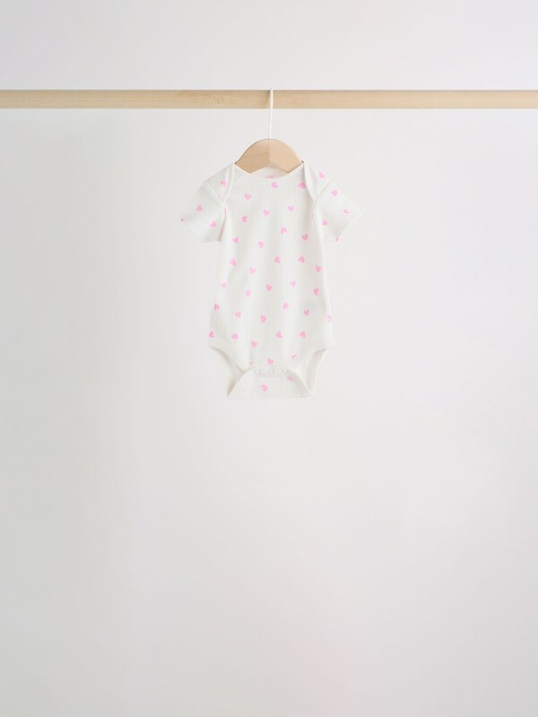 Seraphine Pink Short Sleeve Baby Bodysuits 5 Pack