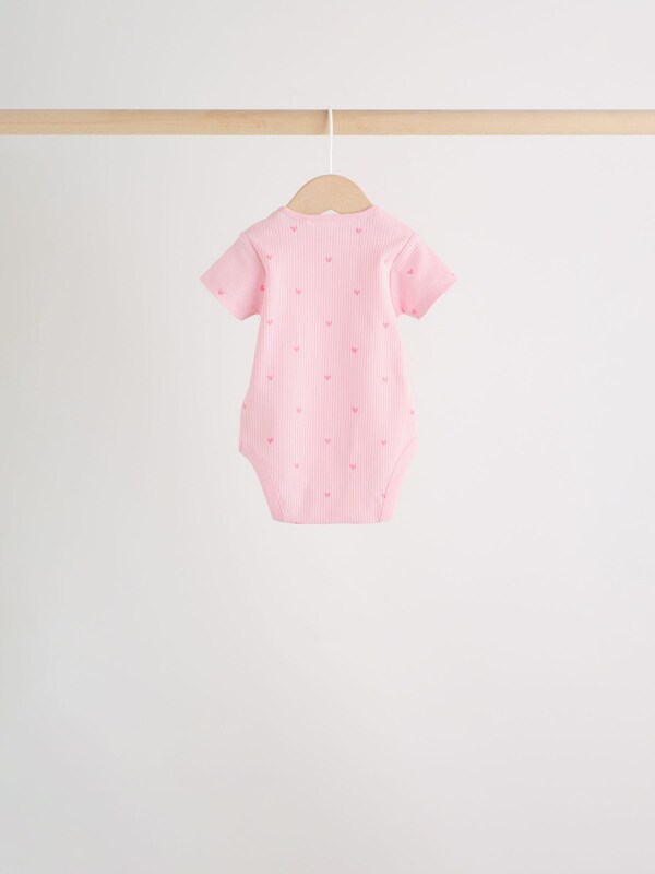Seraphine Pink Short Sleeve Baby Bodysuits 5 Pack