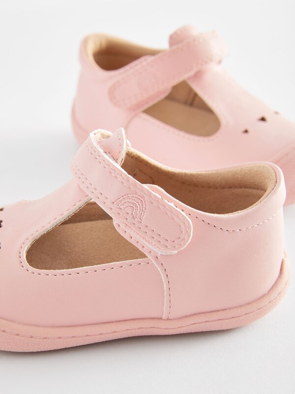Seraphine Pink Wide Fit (G) Crawler T-Bar Shoes