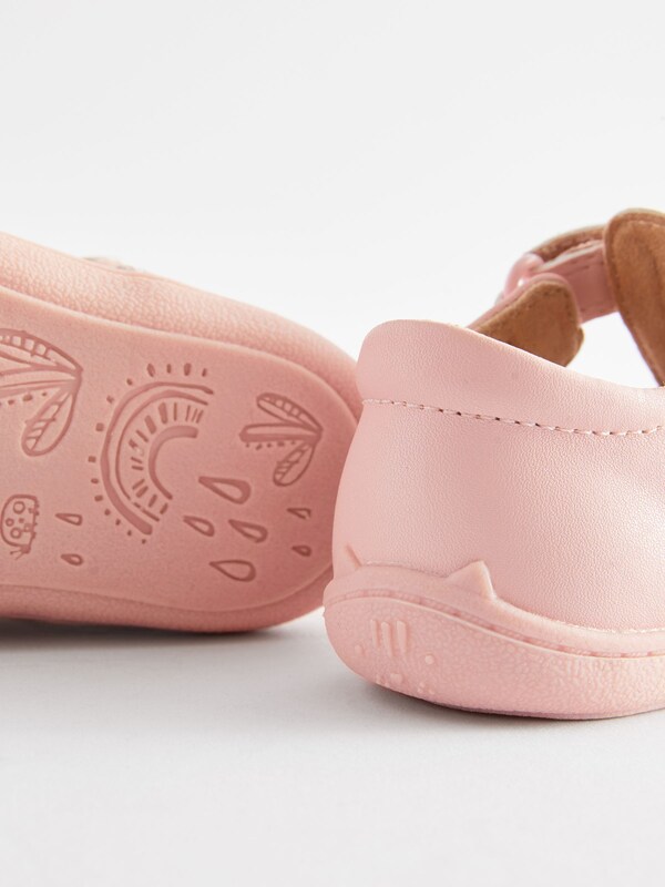 Seraphine Pink Wide Fit (G) Crawler T-Bar Shoes