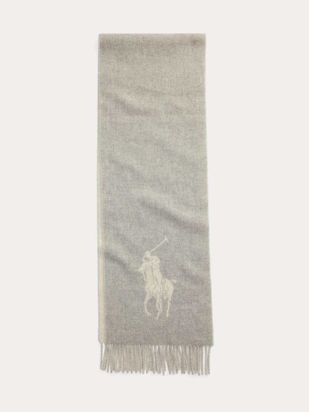 seraphine Polo Ralph Lauren Grey Polo Oblong Scarf